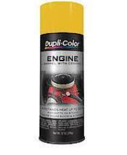 Engine Enamel: Daytona Yellow, Aerosol, Ceramic Resins Resist Heat Up To 500 Deg. F, 12 Oz